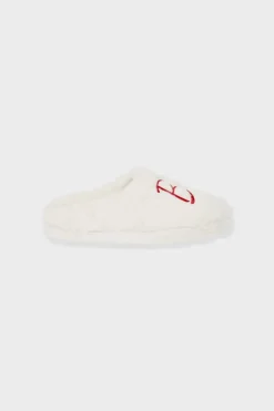 ETAM Zapatillas|Zapatillas destalonadas de tejido ultrasuave «bisous» CRUDO