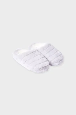 ETAM Zapatillas|Zapatillas destalonadas de tejido ultrasuave GRIS