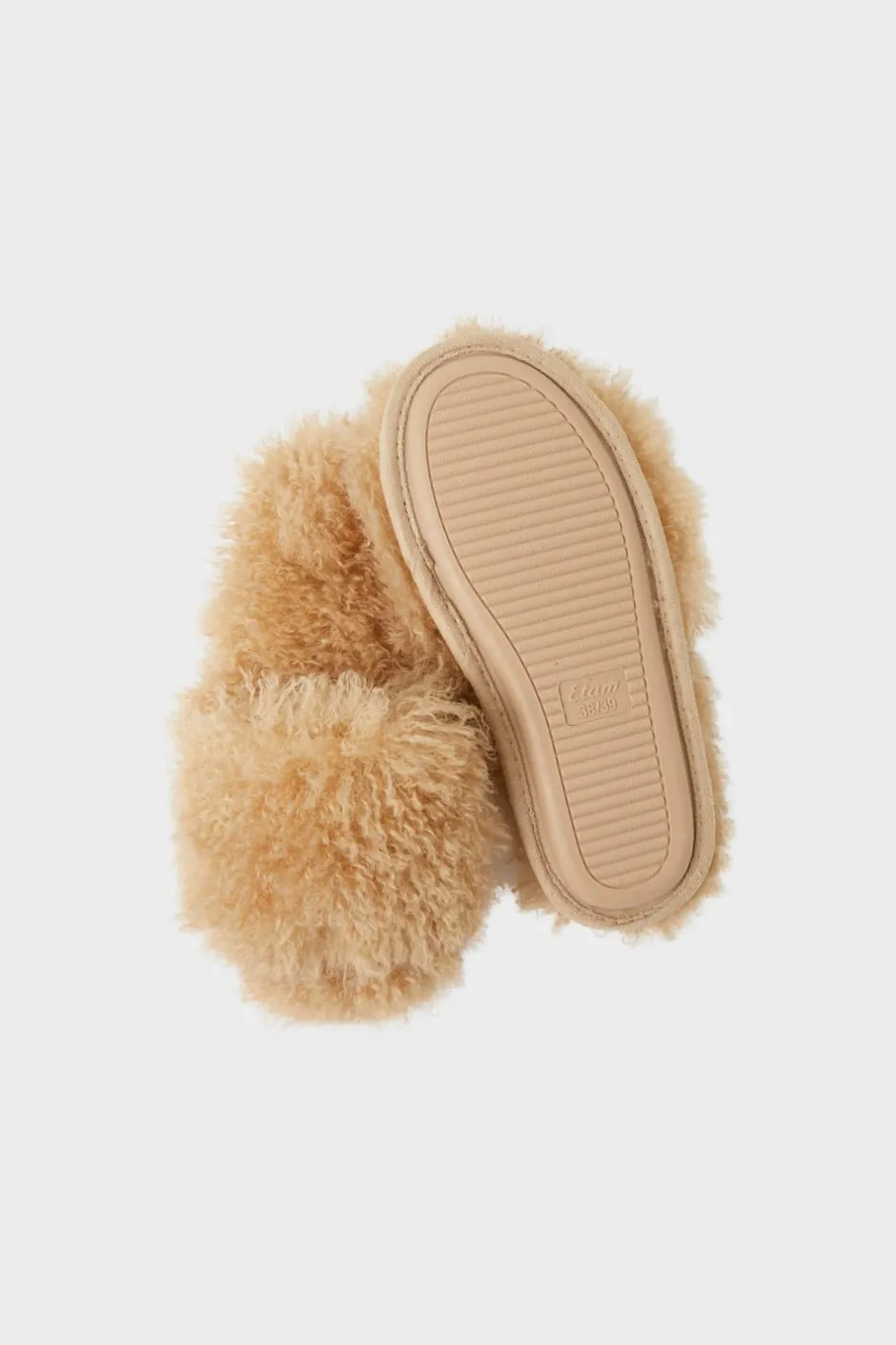 ETAM Zapatillas|Zapatillas tipo chanclas de tejido ultrasuave BEIGE