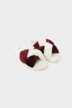 ETAM Zapatillas|Zapatillas tipo chanclas de tejido ultrasuave CRUDO