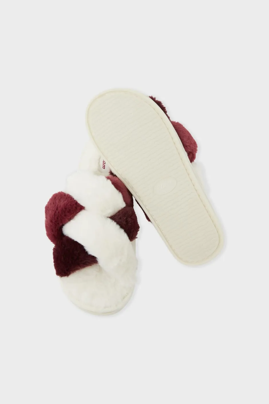 ETAM Zapatillas|Zapatillas tipo chanclas de tejido ultrasuave CRUDO
